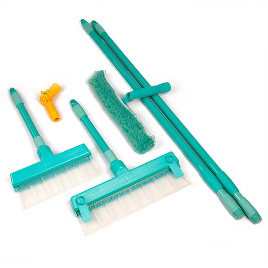 Aqua Blade Full Set Pro is featuring 22cm and 30cm professional squeegees, an adjustable angle adapter for awkward angles, and two telescopic handles for extended reach Active